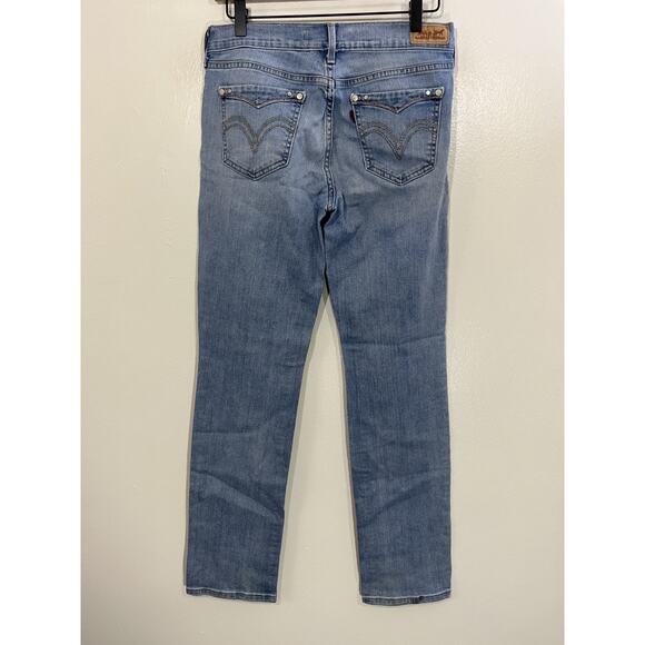 Levis 505 27x32 Straight Leg 90s Y2K Rodeo Western Cowgirl Blue Fade Festival - Picture 7 of 16